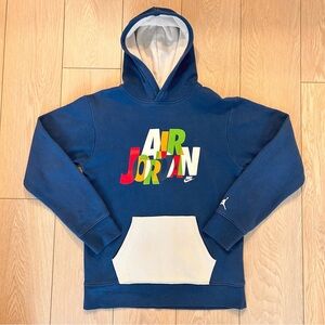 Nike Air Jordan Youth Pull Over Size XL 13-15YRS Blue Hoodie